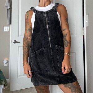 She + Sky Black Corduroy Overalls